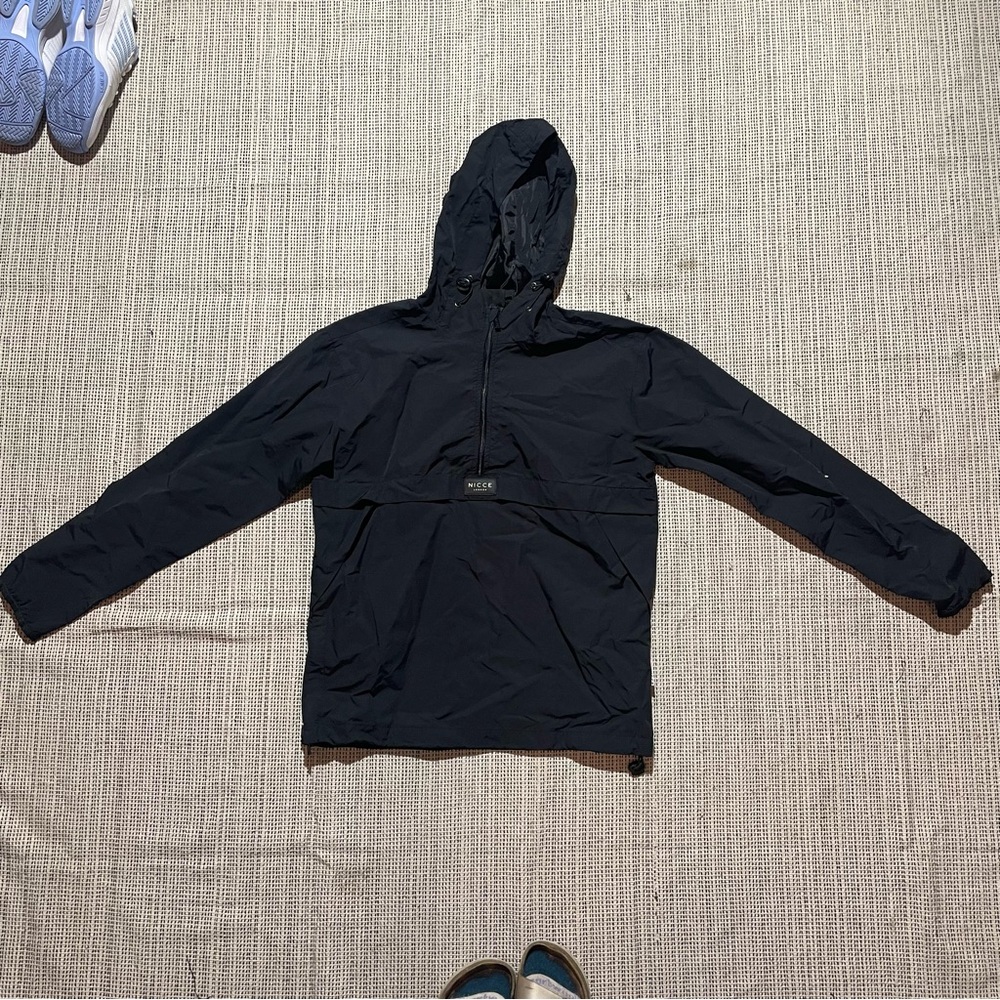 NICCE Men's Void Cagoule Reflective Jacket Size M in Black